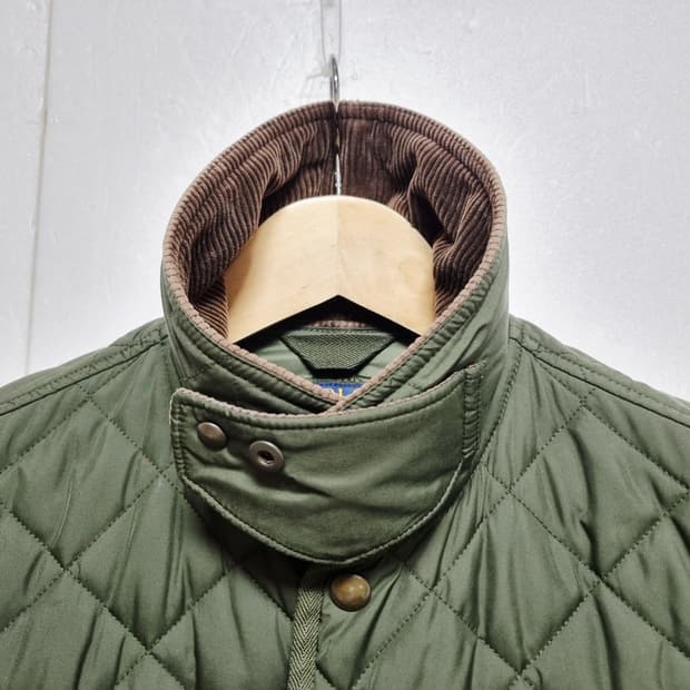 남성 폴로 카키 코듀로이 퀼팅 퀄팅 자켓 점퍼