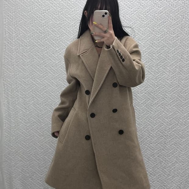 앤더슨벨 모던시크 캐주얼 오버핏 울 코트 M C07577