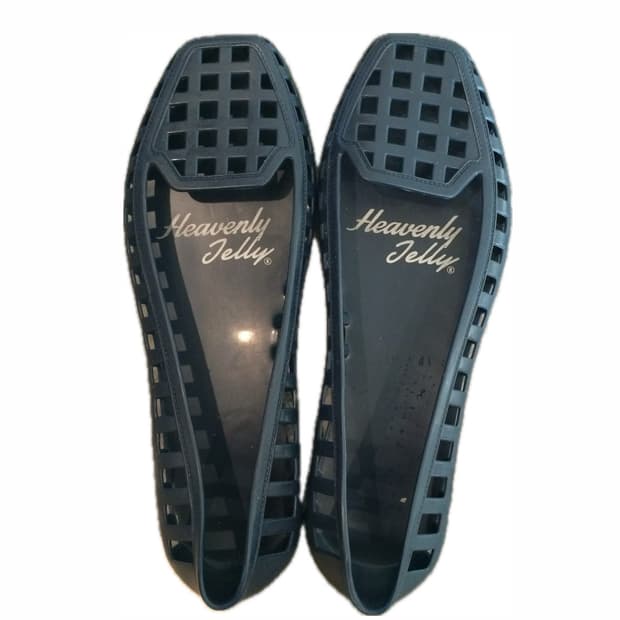 navy jelly shoes