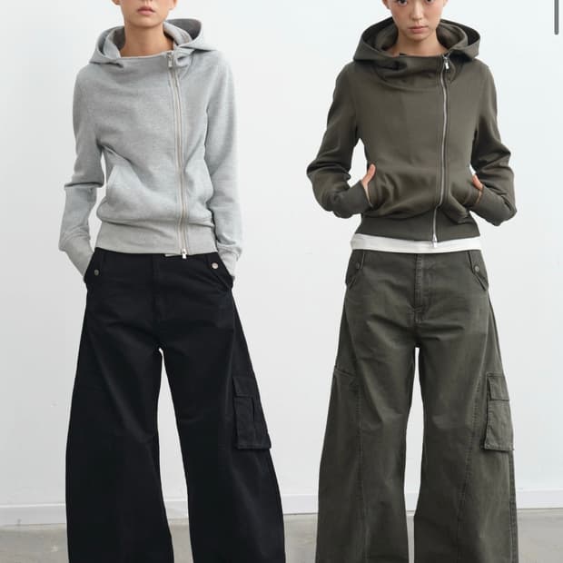 LINY LIBERTY Slim Fit 후드집업 (grey)