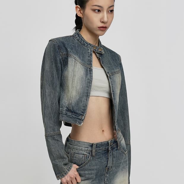 블랙업 데님자켓