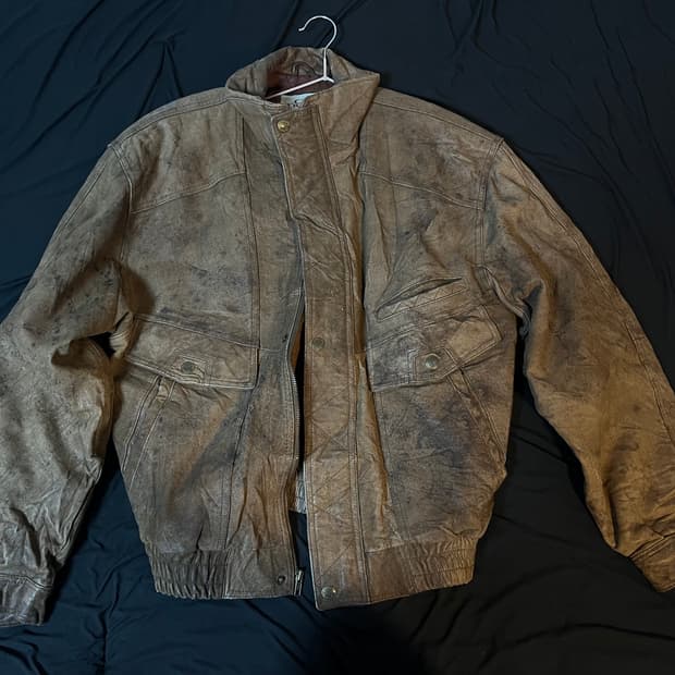 빈티지 가죽 자켓