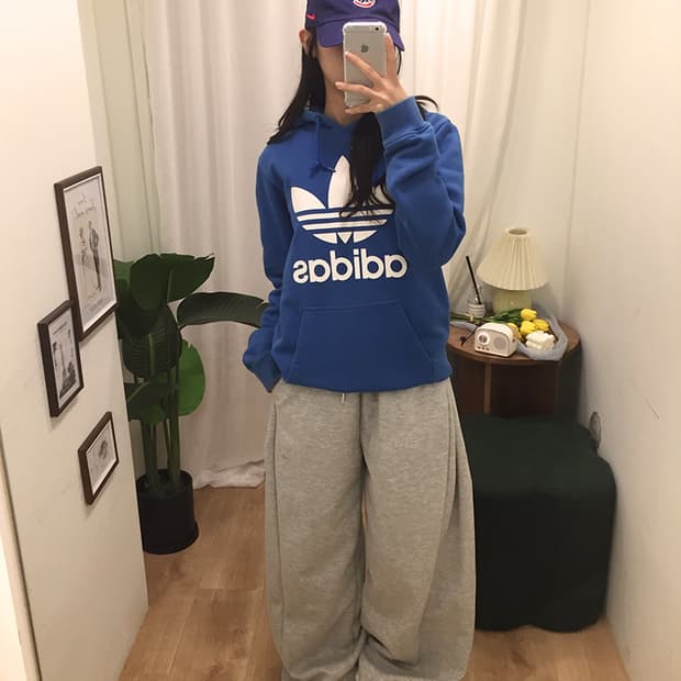 여성 아디다스 스웻후드티 100