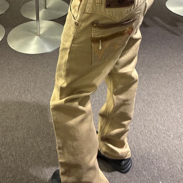 30)에드윈 빈티지 라인 레더 디테일 웨스턴 데님팬츠