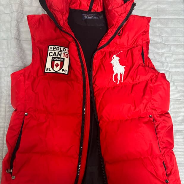 폴로 빅포니 조끼 패딩