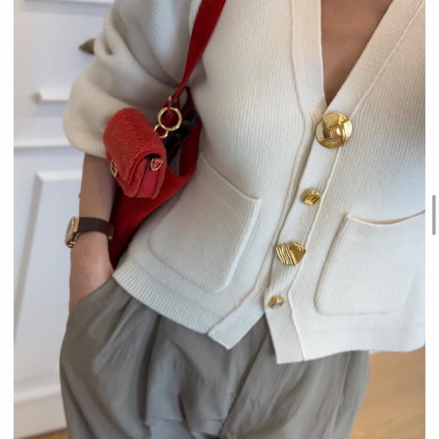 페이우 울 100 벌룬 가디건