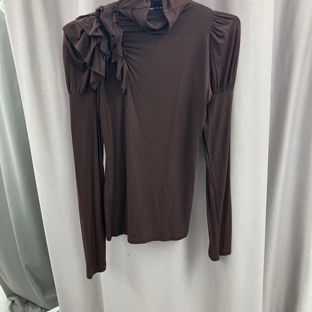 숄더 퍼프 러플 바디슬리브 