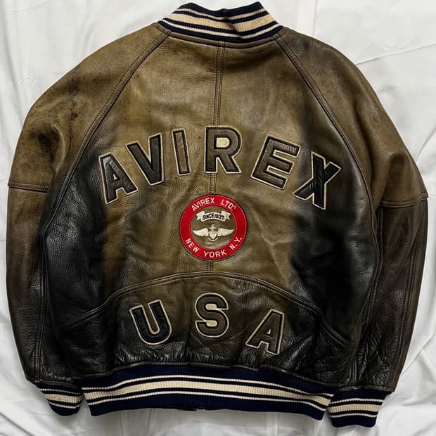 아비렉스 아이콘 가죽자켓