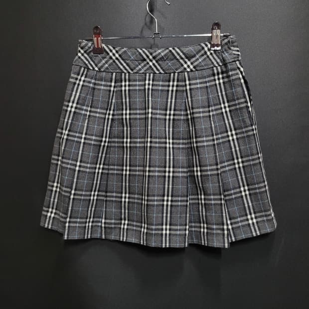 Burberry 버버리 그레이 체크 울스커트