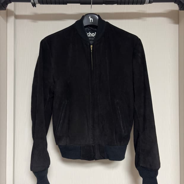 Schott 쇼트 블랙 스웨이드 자켓