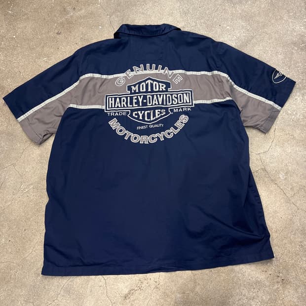 할리데이비슨 자수 반팔 셔츠 3XL