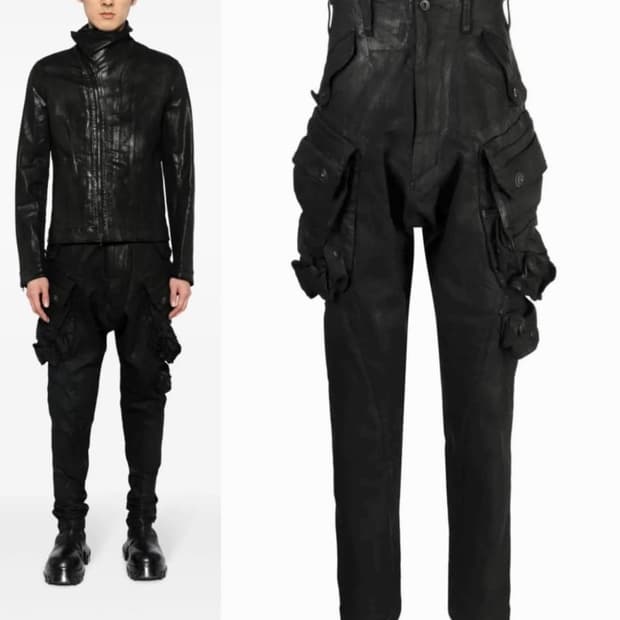23FW 왁스코팅 가스마스크 팬츠 구합니다