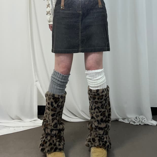 코듀로이 브라운 스커트