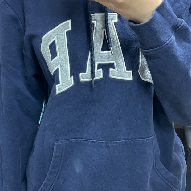 갭 네이비 후드티