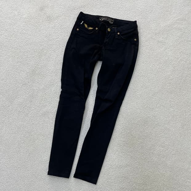 24 로빈슨진 여성 블랙 데님 팬츠 0330M