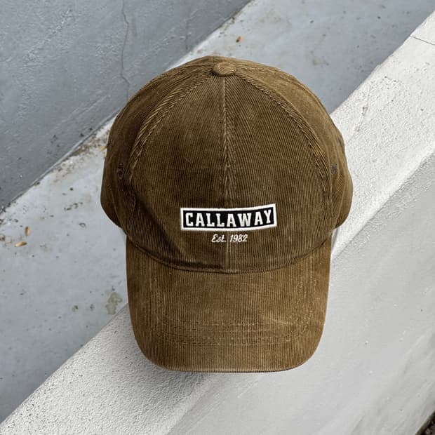 [F] 캘러웨이 로고 코듀로이 볼캡 모자