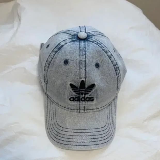 아디다스 빈티지 데님 볼캡 연청