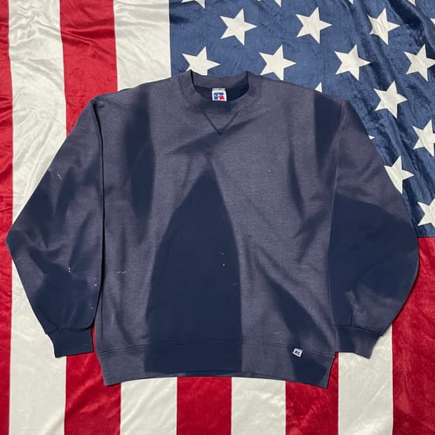 90s 러셀 하드 선페이딩 스웻셔츠 L