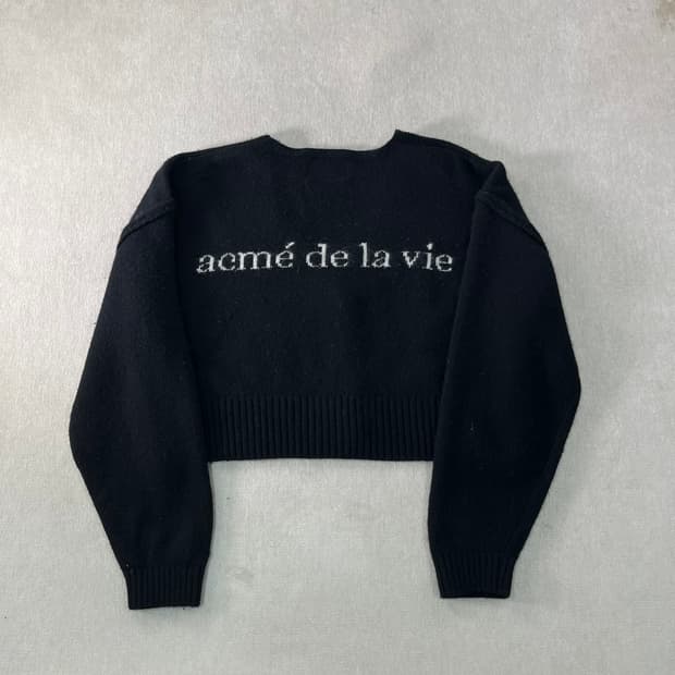 W 100 아크메드라비 울 크롭 가디건