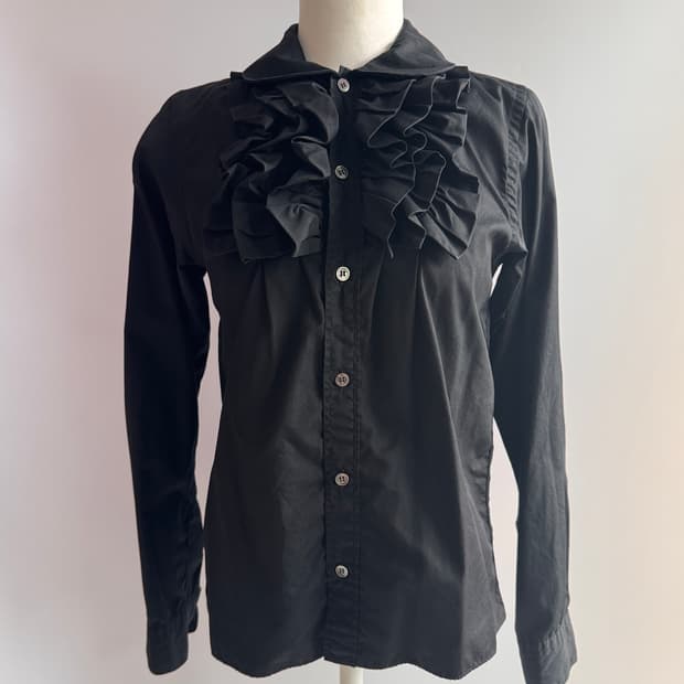 Junya Watanabe 블랙 프릴셔츠