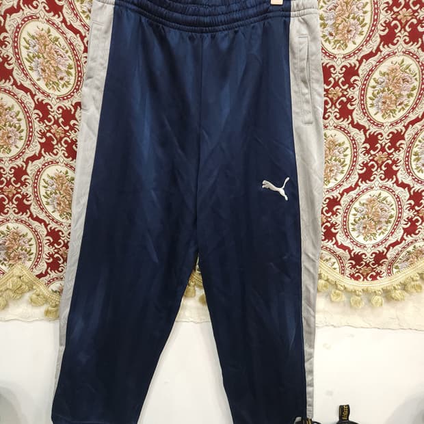 푸마 사이드라인 트레이닝 팬츠 일본판 네이비/그레이

