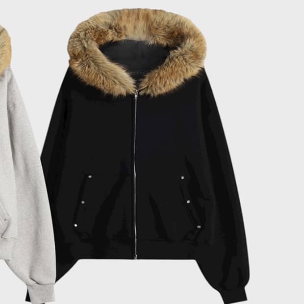 라쿤 기모 후드집업 [free size]