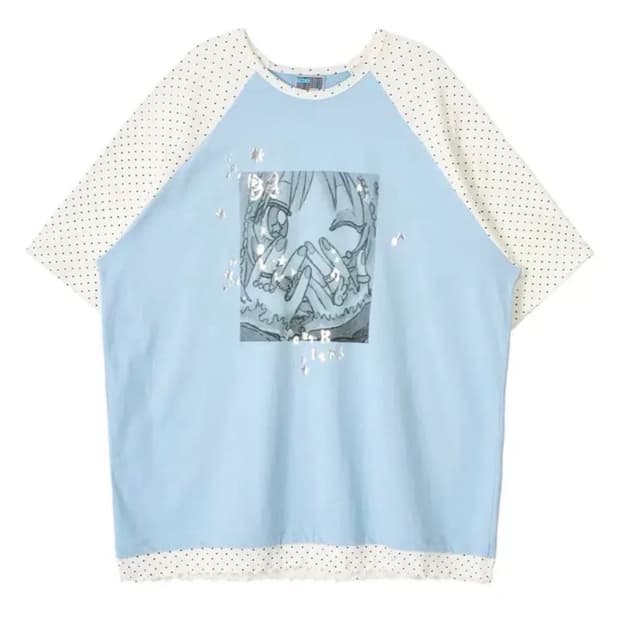 유스배쓰 YB x Oliwa Oversized Dot Raglan Top