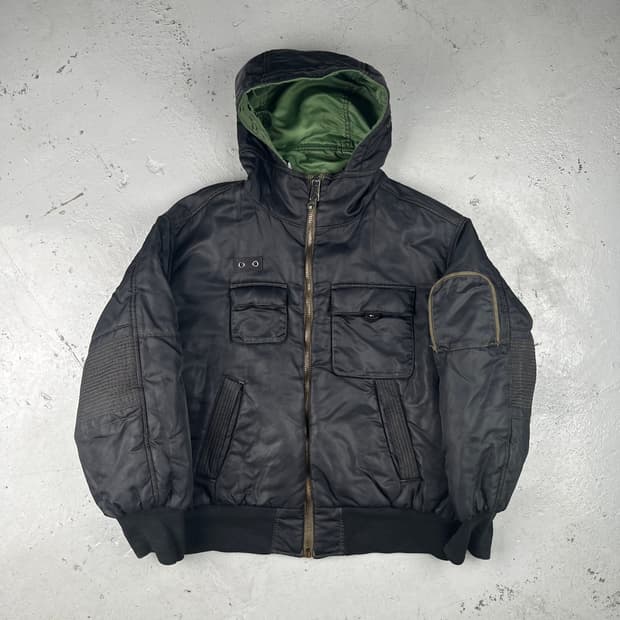 빈티지 타미힐피거 리버시블 봄버 자켓