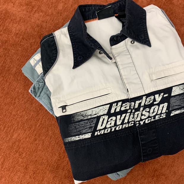 할리 데이비슨 모터사이클 반팔 셔츠