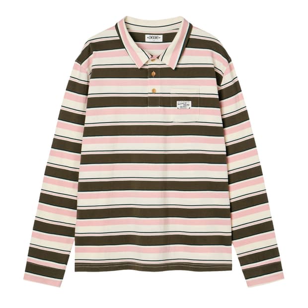 aeae STRIPE PK T-SHIRTS [PINK]