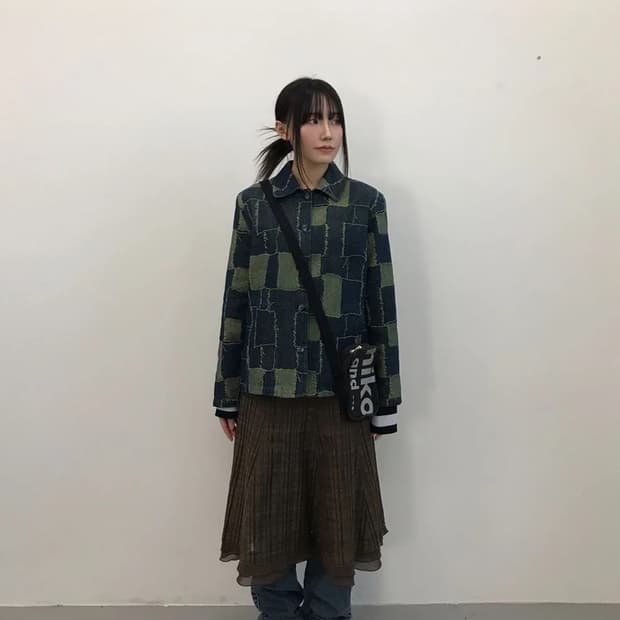 JPN Patchwork Pattern Denim Jacket