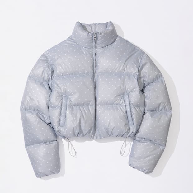 스컬프터 Polka Cropped Puffer Down Baby Blue