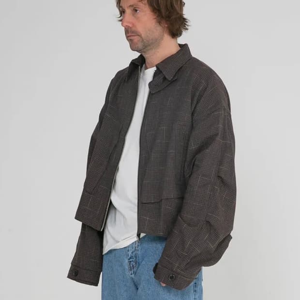 L 플라스틱 프로덕트(PLASTIC PRODUCT) 체크 지퍼 자켓