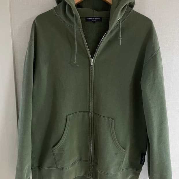 Comme Des Garcons Homme 가먼트다잉 후드집업