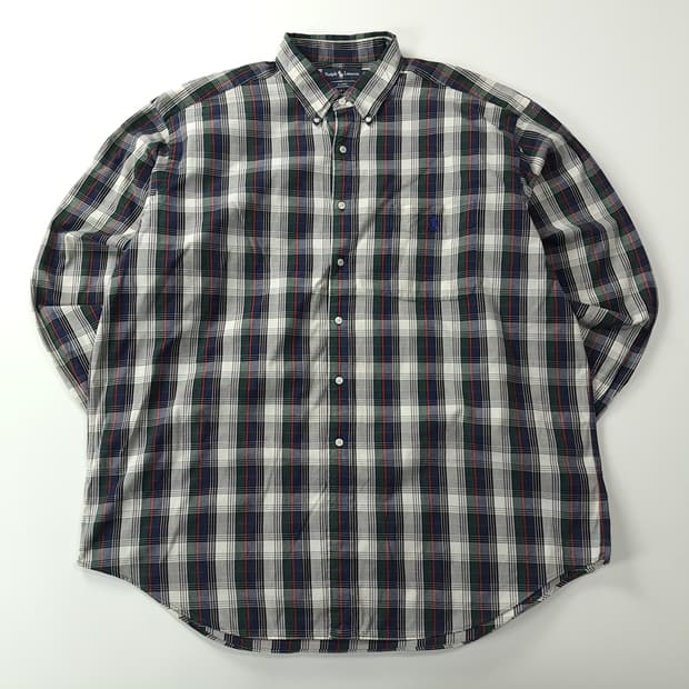 CK604 2XL 폴로 90s 모던 블랙워치 타탄체크 셔츠 남방