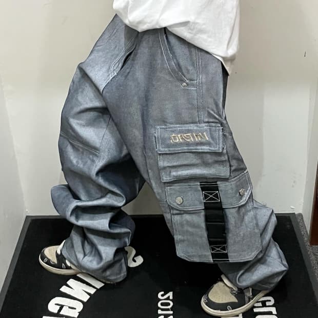  Hip-Hop wide cargo pants
