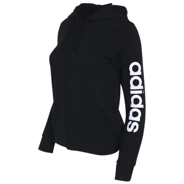 아디다스 슬림핏 후드집업 블랙