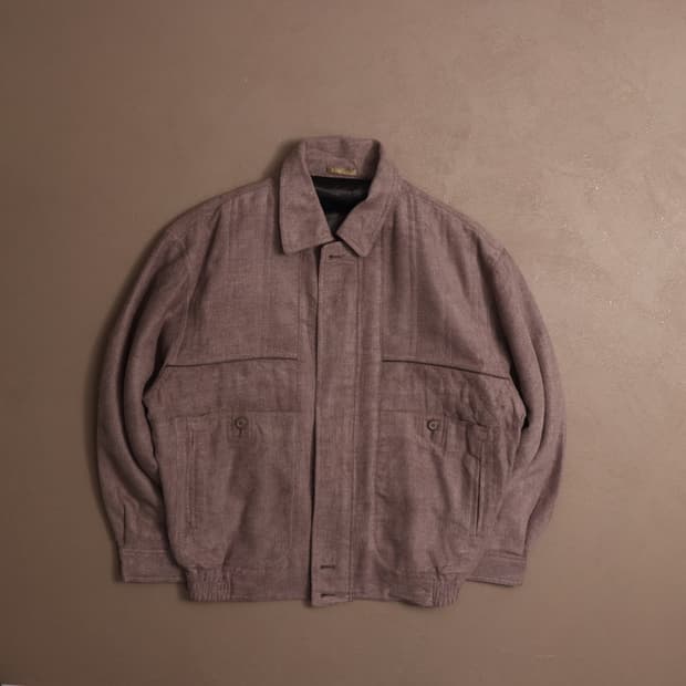 일본빈티지 나일론 봄버 블루종 자켓 A1455