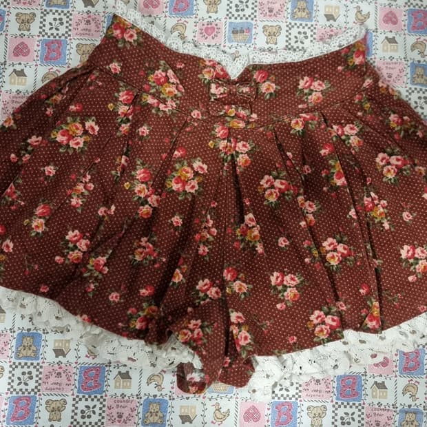 리즈리사(Liz Lisa) 초코플라워 데님 큐롯