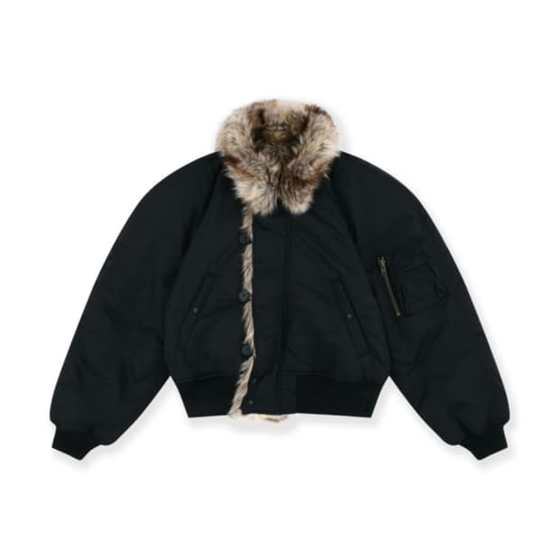 프로토콜인덱스 숄더 퍼 N2B 자켓 블랙