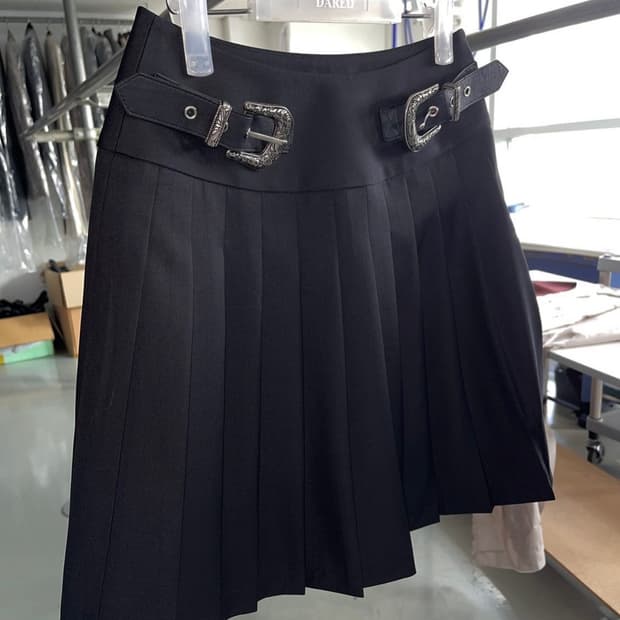 데어드 웨스턴 벨트 플리츠 스커트 M
