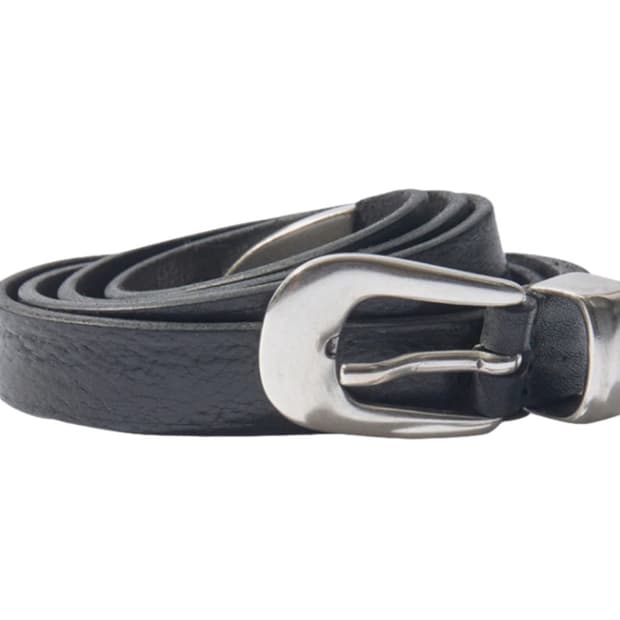 아워레가시 2cm 레더 웨스턴 벨트 블랙