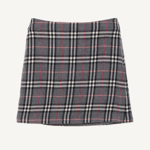 버버리블루라벨 체크미니스커트