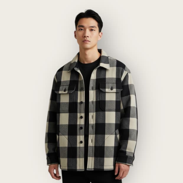 L/ R13 알써틴 구스다운 버팔로 울 패딩점퍼