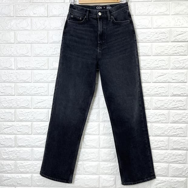 COS Extra High Rise Straight Black Denim