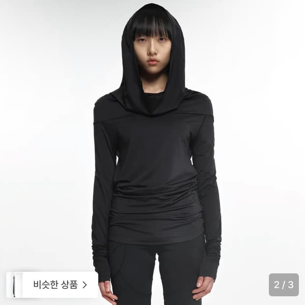 Nache Draping Long Sleeve Black