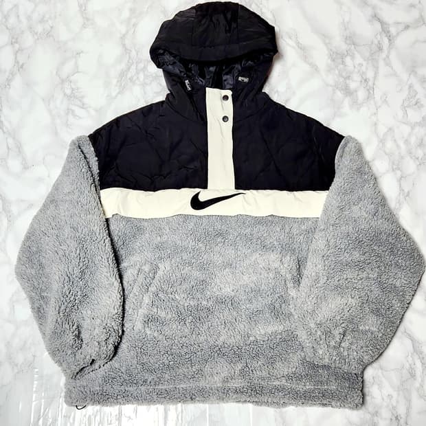 나이키 빅로고 올드스쿨 후리스 후드 자켓
