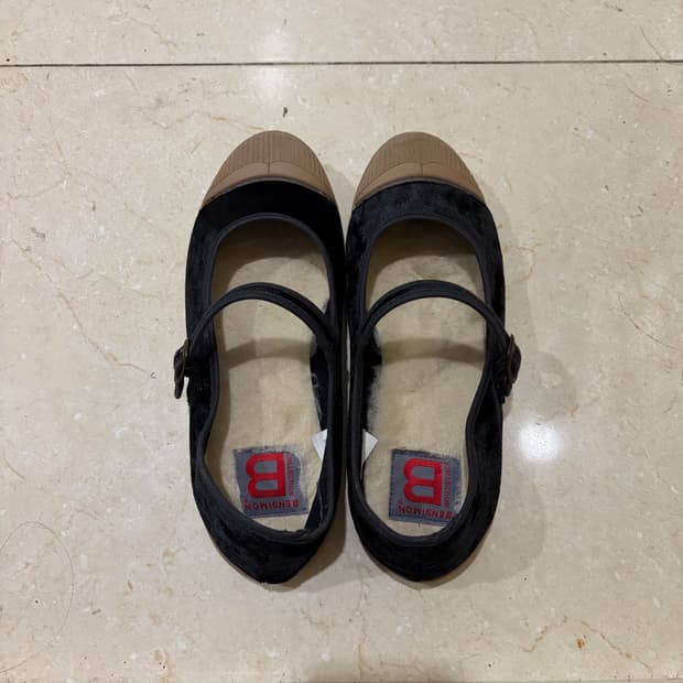 벤시몽 블랙 벨벳 메리제인 슈즈 230