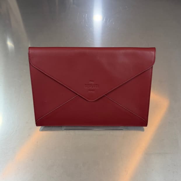 벨루티 레더 스웨이드 클러치