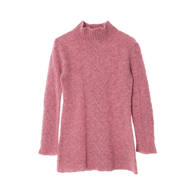 빈티지 폴로 랄프로렌 핑크 롱 케이블 니트